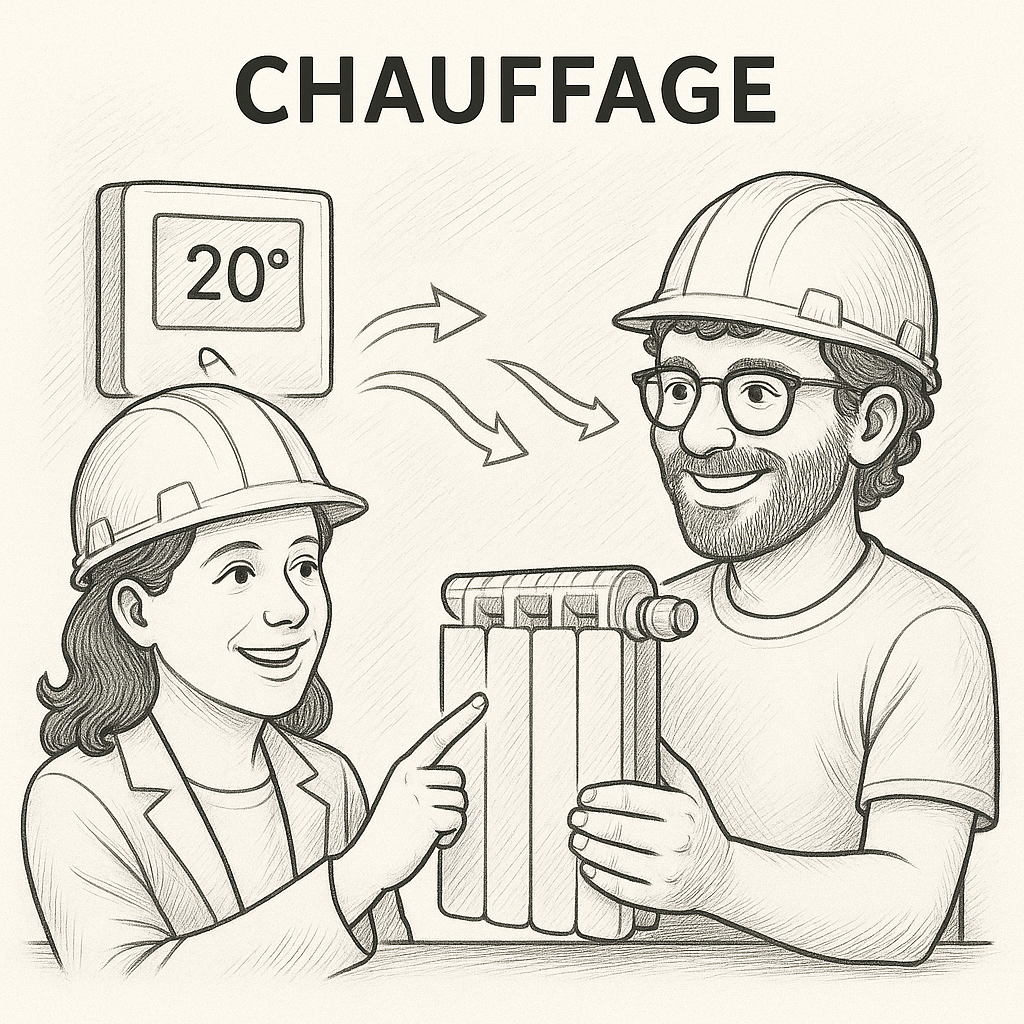 Schéma chauffage en rénovation