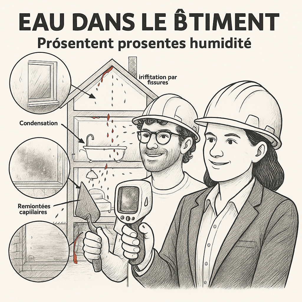 Illustration Eau dans le batiment — Conseils d Architecture