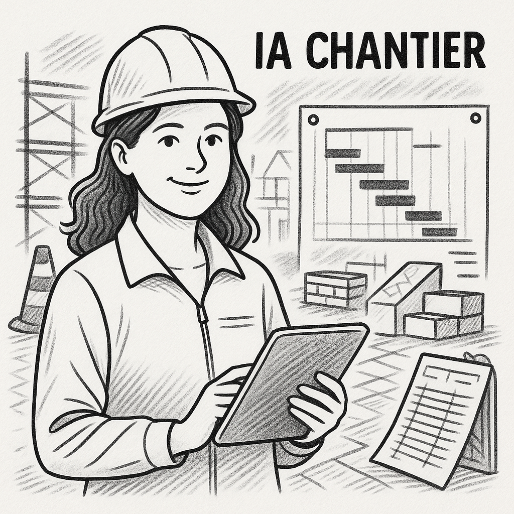 Illustration : Intelligence artificielle, gestion de chantier
