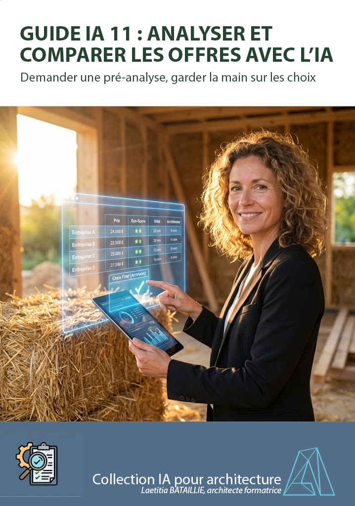 Visuel formation IA11 — Analyse des offres pour architectes — format A4
